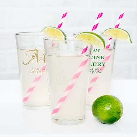 16 oz. Pint Beer Glass Favor - Blank | Designs Available