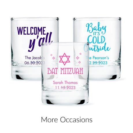 Custom Printed 2.75 oz. Clear Shot Glass Favor - More Occasions
