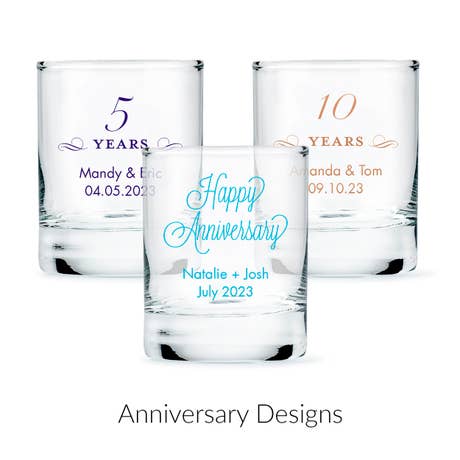 Custom Printed 2.75 oz. Clear Shot Glass Favor - Anniversary | More Occasions