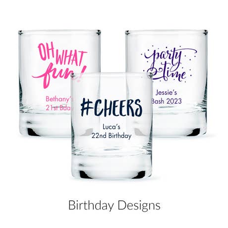 Custom Printed 2.75 oz. Clear Shot Glass Favor - Birthday | More Occasions