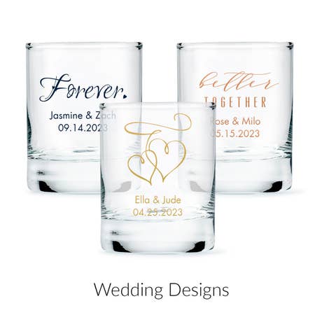 Custom Printed 2.75 oz. Clear Shot Glass Wedding Favor - Wedding | More Occasions