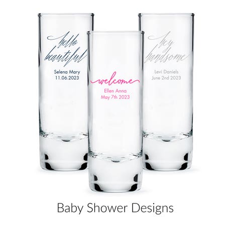 Custom Printed 2.5 oz. Tall Shot Glass Favor - Baby Shower | More Occasions