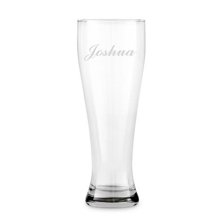 Custom Engraved 22 oz. Pilsner Glass - Chic Script