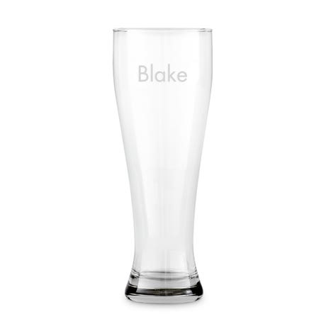 Custom Engraved 22 oz. Pilsner Glass - Sans Serif Font