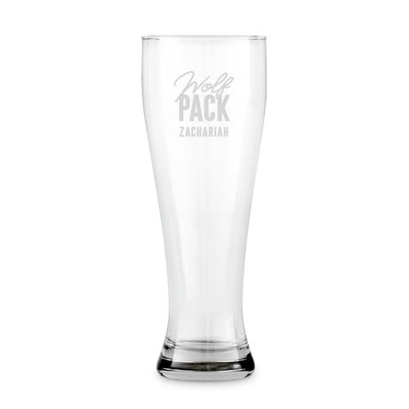 Custom Engraved 22 oz. Pilsner Glass - Wolf Pack