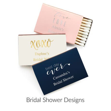 Personalized Matchbox Wedding Favors - Bridal Shower| Pack of 50 | More Occasions