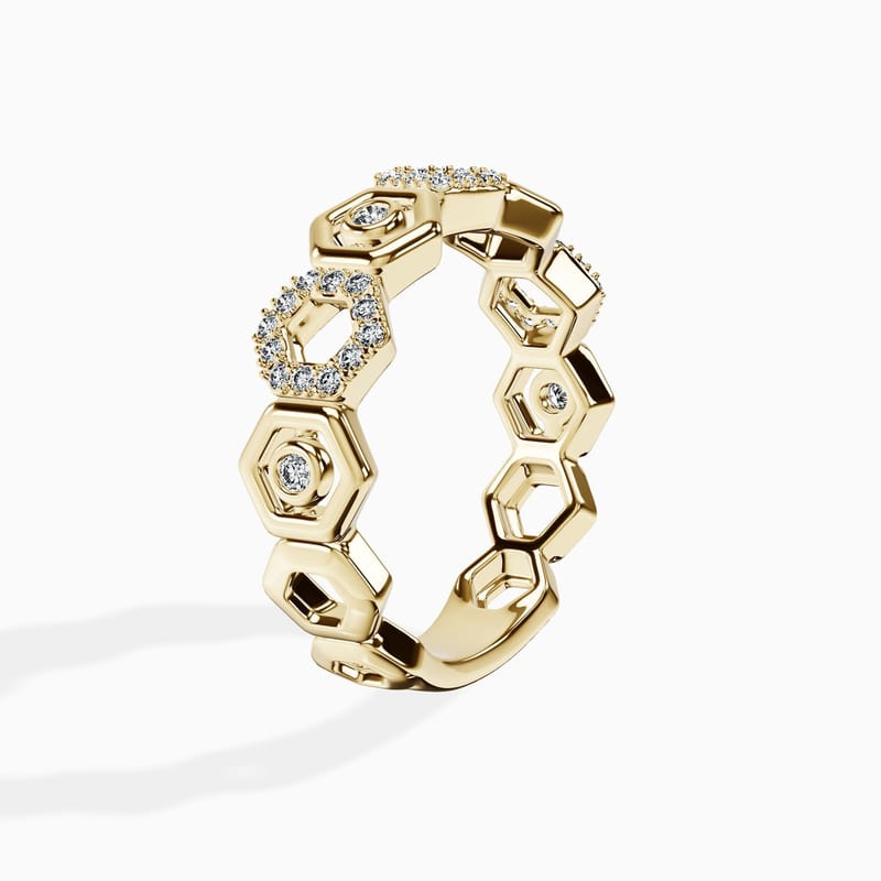 Hexa Diamond Band
