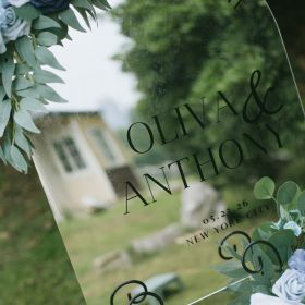 Clear Acrylic Wedding Table Sign - Welcome to Our Wedding