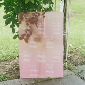 Acrylic Wedding Seating Chart Plan Unique Blush Designed CS073