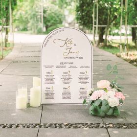 Acrylic Wedding Seating Chart Plan Simple White Designed CS072