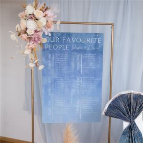 Clear Acrylic Wedding Table Sign - Welcome to Our Wedding