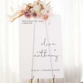Clear Acrylic Wedding Table Sign - Welcome to Our Wedding