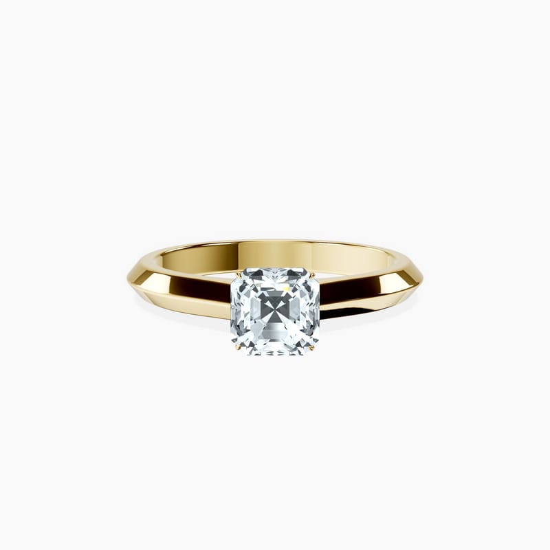 4 Prong Knife Edge Asscher Ring