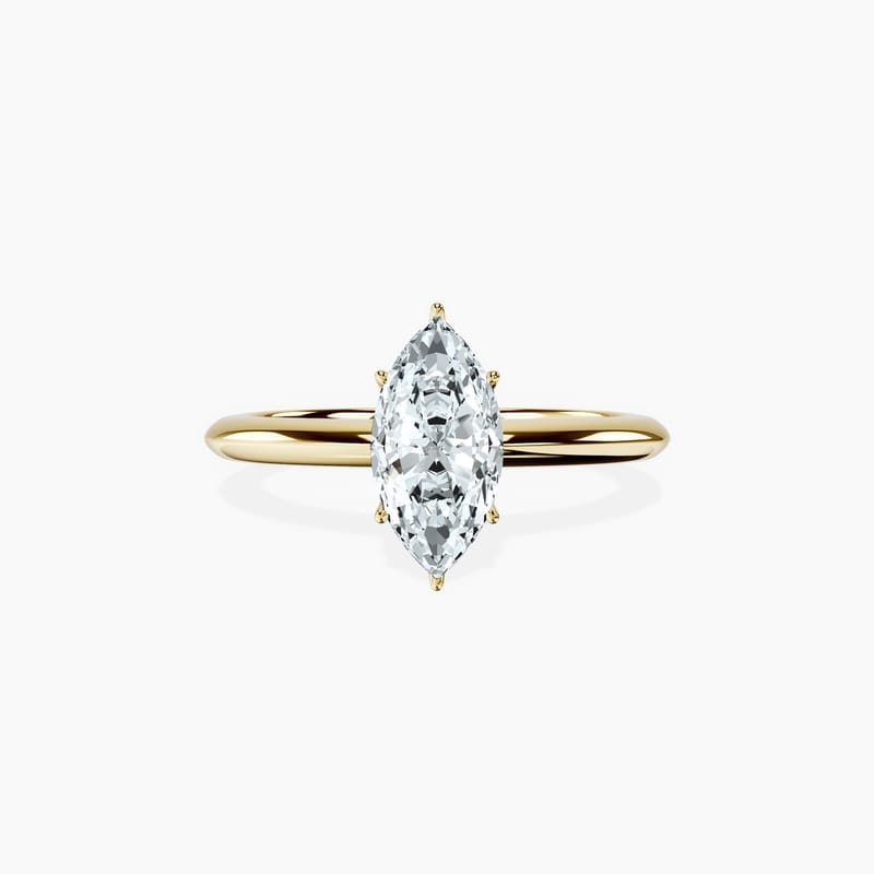 6 Prong Knife Edge Marquise Ring