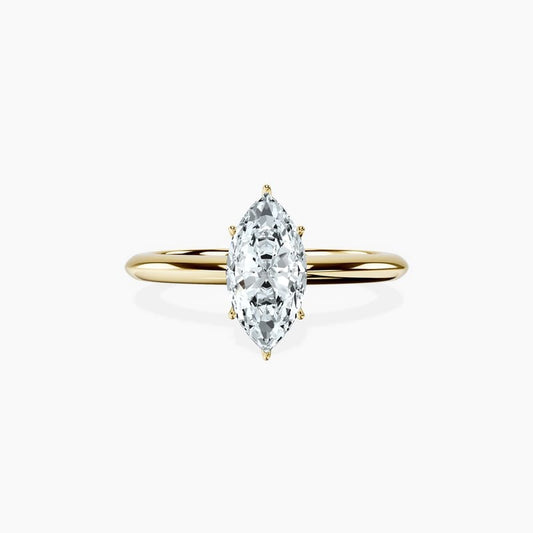 6 Prong Knife Edge Marquise Ring