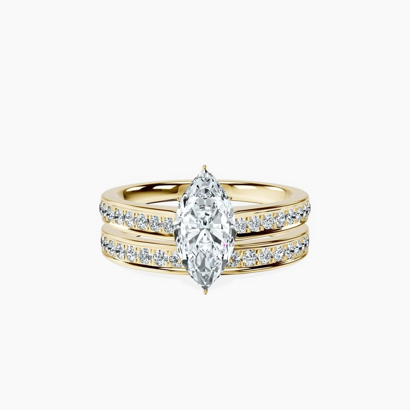 Horizon Pave Marquise Ring