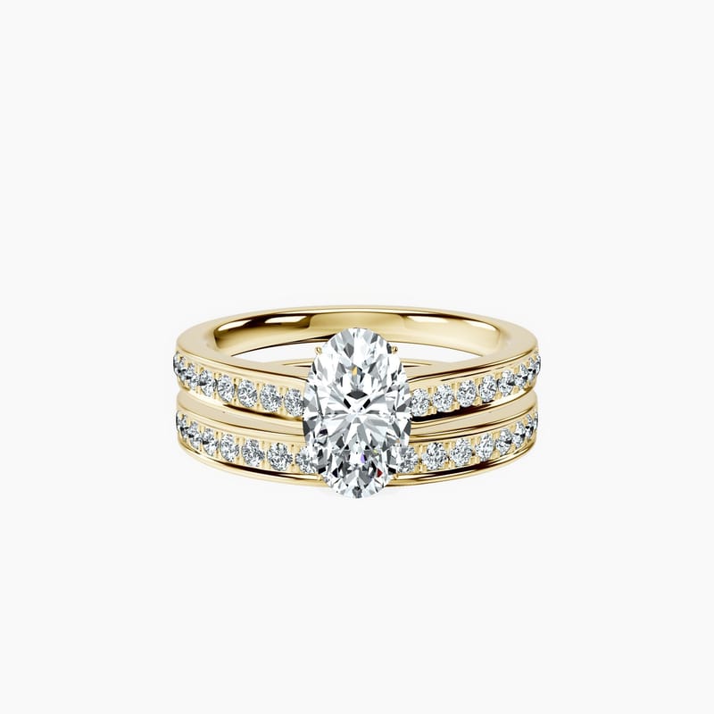 Horizon Pave Oval Ring