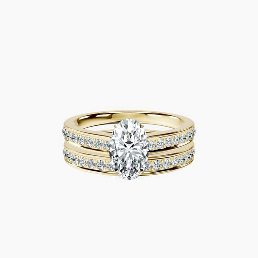 Horizon Pave Oval Ring