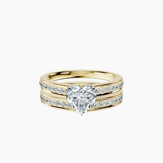 Horizon Pave Heart Ring