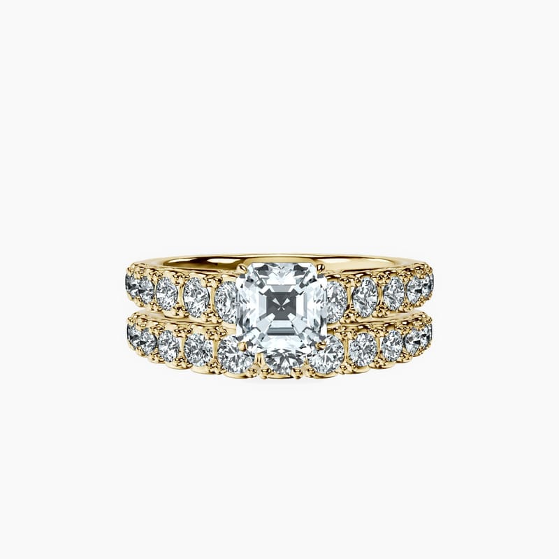 Graduated Asscher Ring