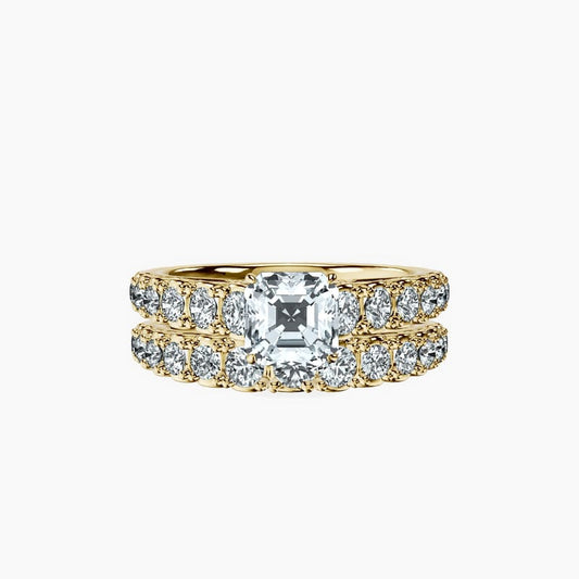Graduated Asscher Ring