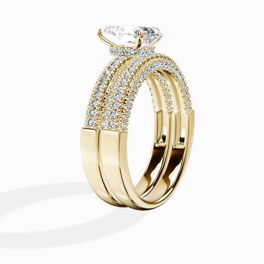 Hidden Halo Pear Ring