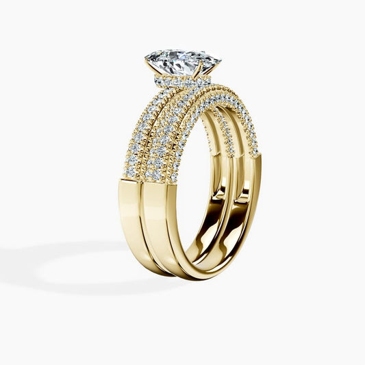 Hidden Halo Oval Ring