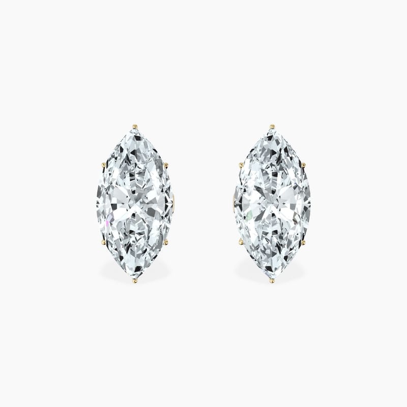 6 Prong Marquise Studs