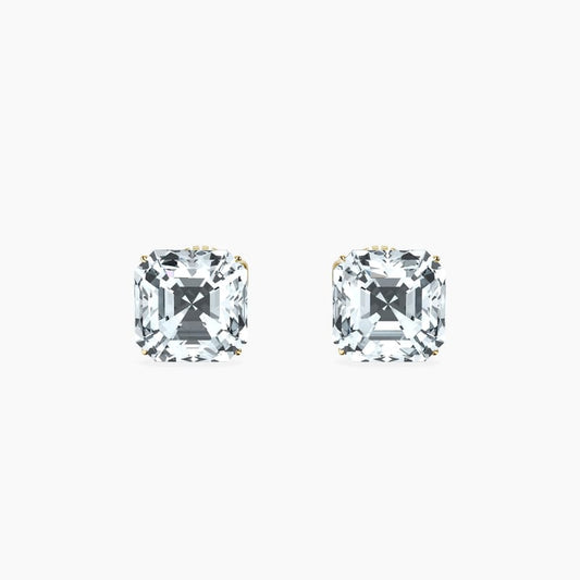 4 Prong Asscher Studs
