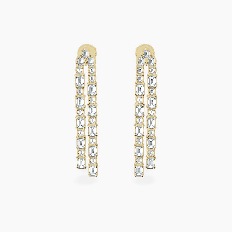 2 Row Waterfall Drop Earrings