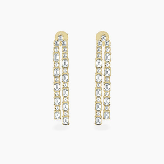 2 Row Waterfall Drop Earrings