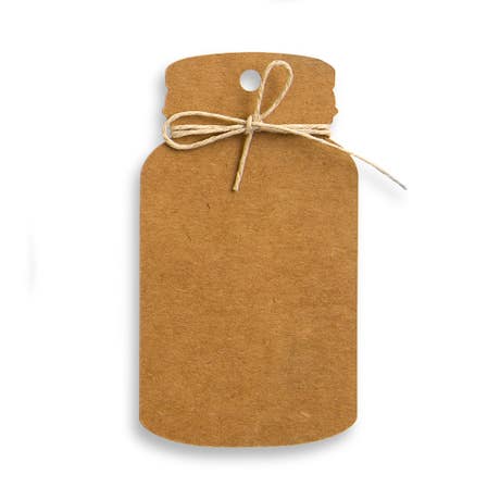 Kraft Paper Mason Jar Favor Tag With Twine