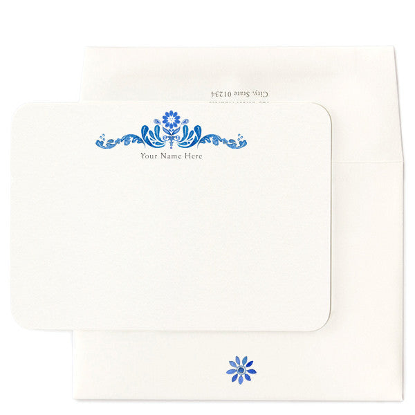 Delftware Bouquet Note Cards