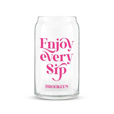 Personalized Can Shaped Drinking Glass - Enjoy Every Sip