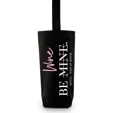 Personalized Reusable Wine Bottle Tote Bag - Be Wine