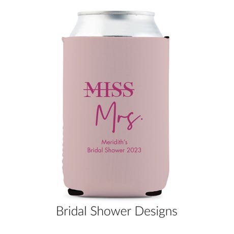 Custom Neoprene Foam Beer Can Drink Holder - Bridal Shower | More Occasions