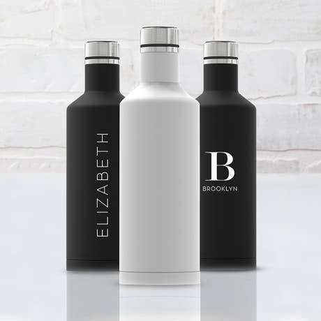White Stainless Steel Insulated Water Bottle - Unique Gift For Him|Her