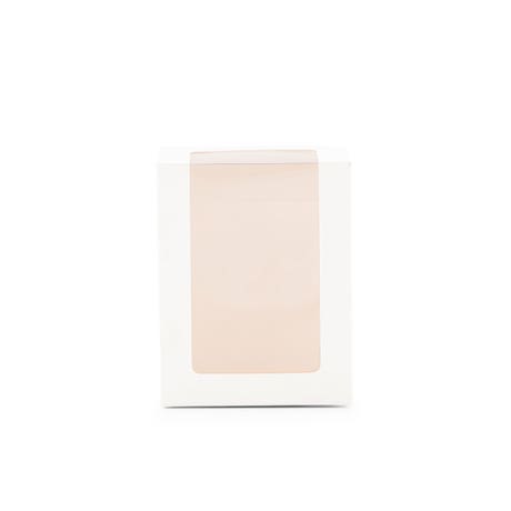 Small Stemless Wine Glass Gift Box With Clear Window - White