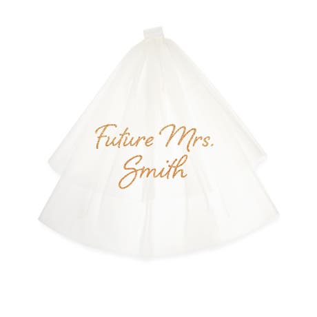 Personalized Bachelorette Party Bridal Veil - Future Mrs.