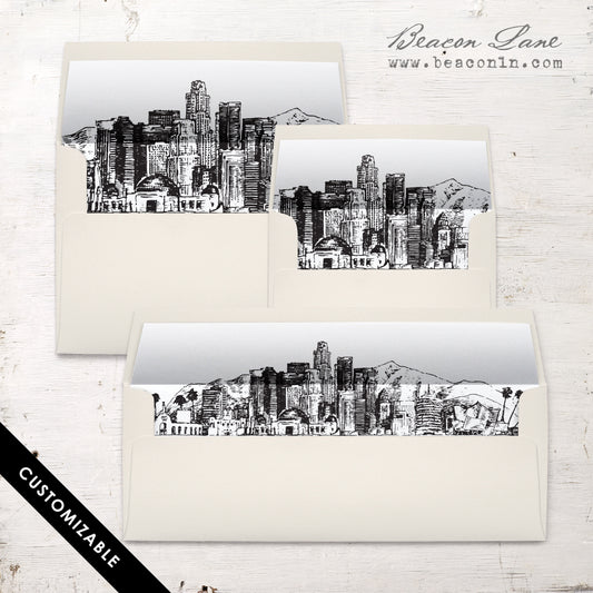 Los Angeles Skyline Envelope Liner Envelope Liners