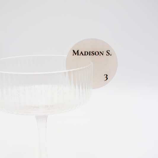 Pearl Acrylic Drink Tags - Set of 25