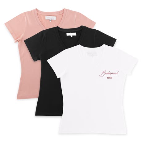Personalized Bridal Party Wedding T-Shirt - Dainty Bridesmaid