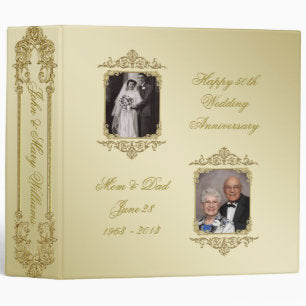 50th Golden Wedding Anniversary 2" Photo Binder