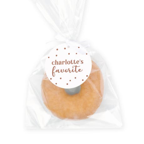 Clear Cellophane Favor Bags with Personalized Tags Pack of 50 - His & Her Favorite