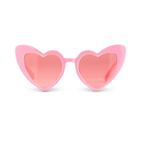 Women€™s Unique Shaped Bachelorette Party Sunglasses - Pink Heart Eyes
