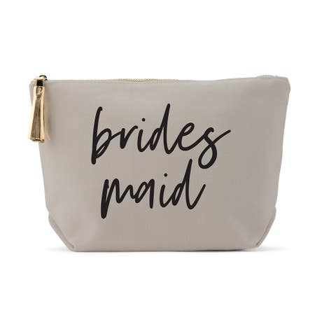 Light Gray Makeup & Toiletry Bag - Bridesmaid
