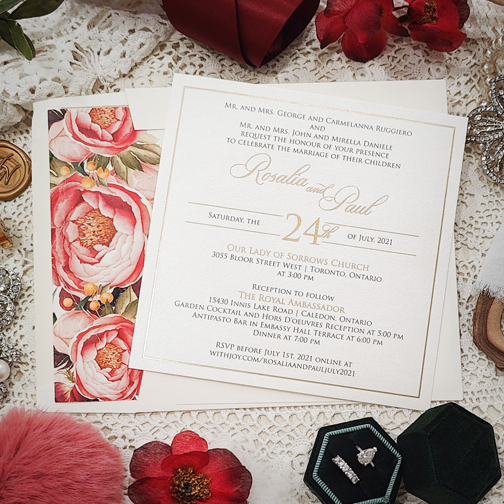Foil Pressed Wedding Invitation 5203