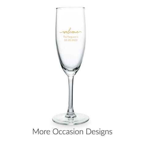 Personalized 5.75 oz. Stemmed Champagne Flute Favor - More Occasions