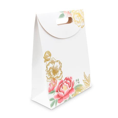 Paper Gift Bag With Handles - Modern Floral