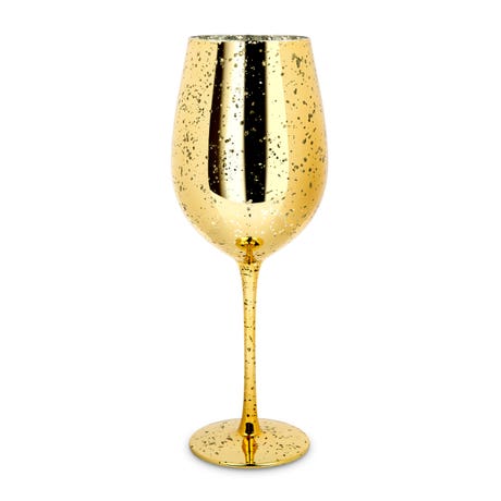 18 oz. Mercury Wine Glass  Gold
